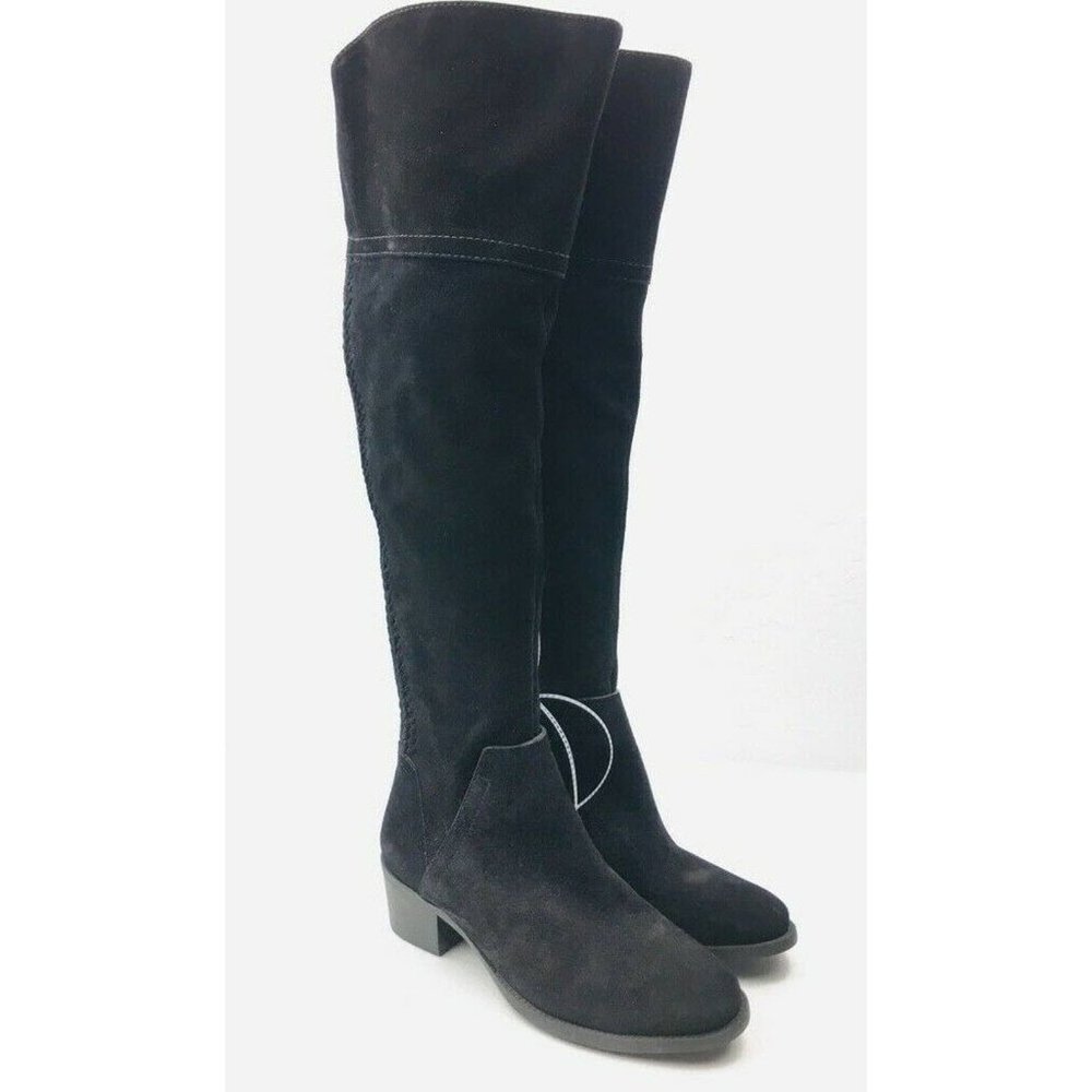 Vince Camuto Bendra Over Knee Boots Black Suede